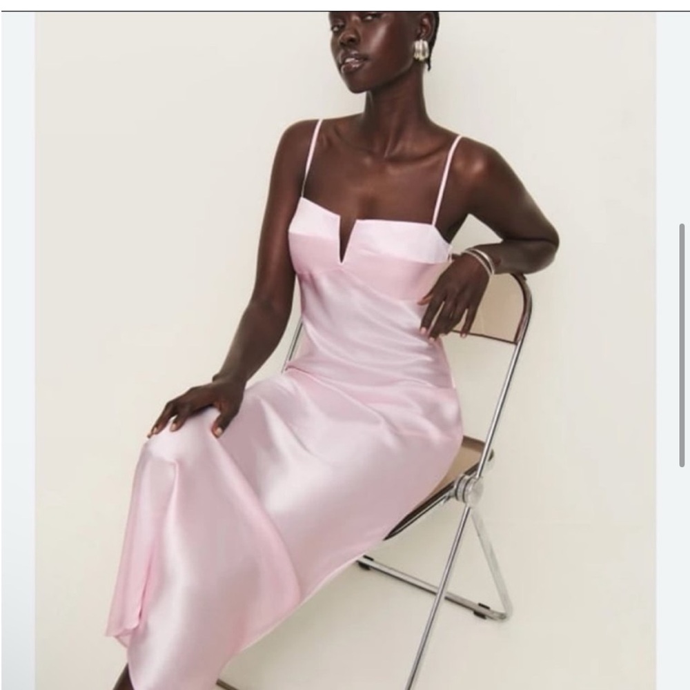 Reformation Brie Pink Dress Spaghetti Strap